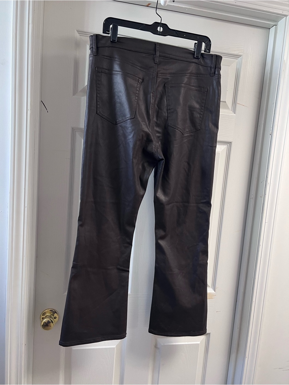 Loft Kick Crop Coated Denim Brown Denim 31/12 - Picture 3 of 12